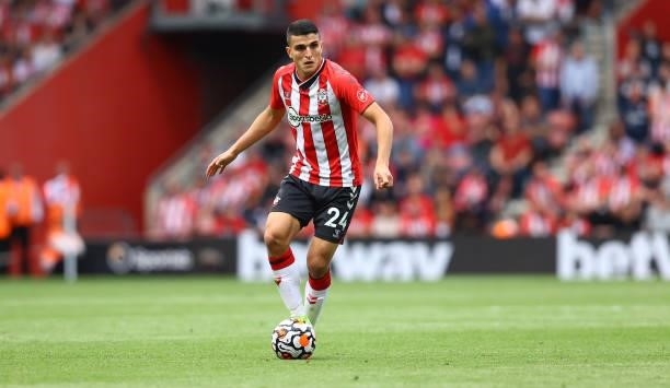 Mohamed Elyounoussi of Southampton during the Premier League match between Southampton and West Ham United at St Mary's Stadium on September 11, 2021...