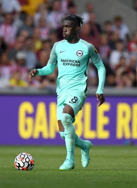 Yves Bissouma of Brighton & Hove Albion during the Premier League match between Brentford and Brighton & Hove Albion at Brentford Community Stadium...