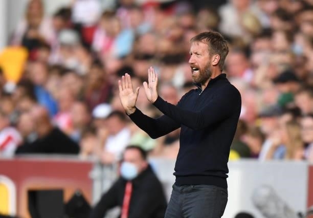 Brighton and Hove Albion Manager Graham Potter during the Premier League match between Brentford and Brighton & Hove Albion at Brentford Community...
