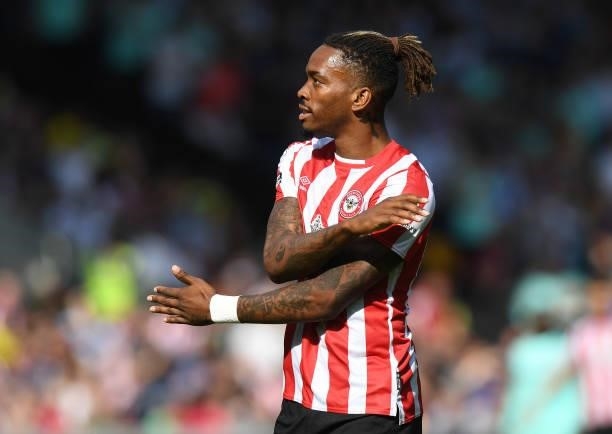 Ivan Toney of Brentford during the Premier League match between Brentford and Brighton & Hove Albion at Brentford Community Stadium on September 11,...