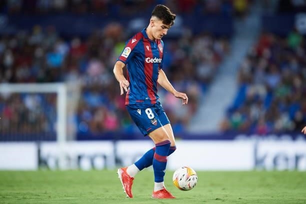 Pepelu of Levante UD in action during the LaLiga Santander match between Levante UD and Rayo Vallecano at Ciutat de Valencia Stadium on September 11,...
