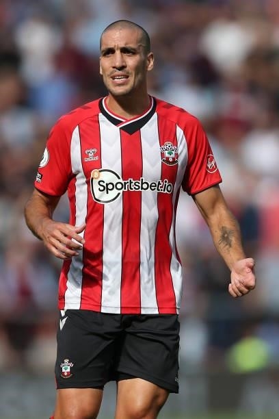 Oriol Romeu of Southampton during the Premier League match between Southampton and West Ham United at St Mary's Stadium on September 11, 2021 in...