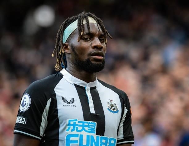 Allan Saint-Maximin of Newcastle United FC during the Premier League match between Manchester United and Newcastle United at Old Trafford on...