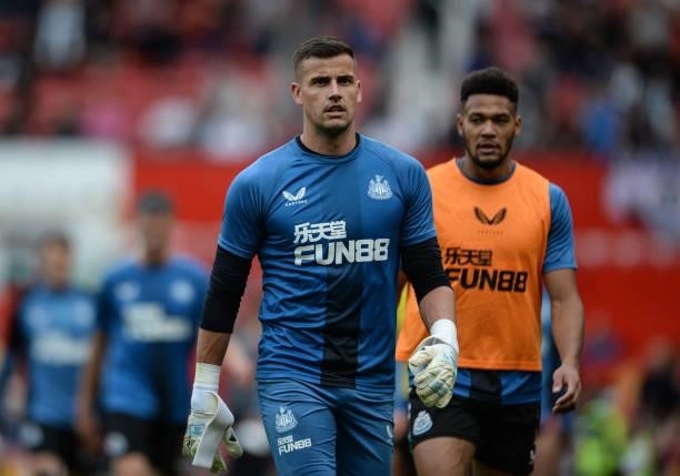 Newcastle United Goalkeeper Karl Darlow during the Premier League match between Manchester United and Newcastle United at Old Trafford on September...