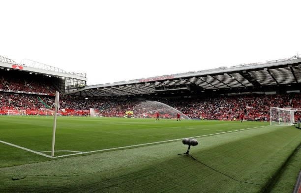General view inside the stadium prior to the Premier League match between Manchester United and Newcastle United at Old Trafford on September 11,...