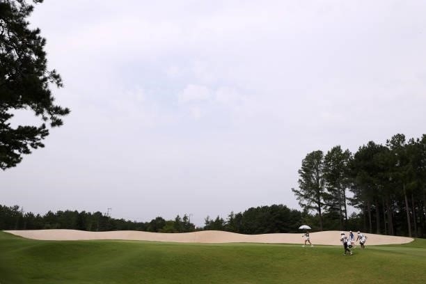 General view of the 11th green during the final round of the JLPGA Championship Konica Minolta Cup at Shizu Hills Country Club on September 12, 2021...