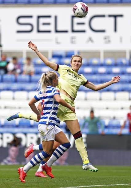 Vivianne Miedema of Arsenal scores their side's fourth goal during the Barclays FA Women's Super League match between Reading Women and Arsenal Women...