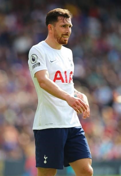 Pierre Emile Hojbjerg of Tottenham Hotspur looks on during the Premier League match between Crystal Palace and Tottenham Hotspur at Selhurst Park on...