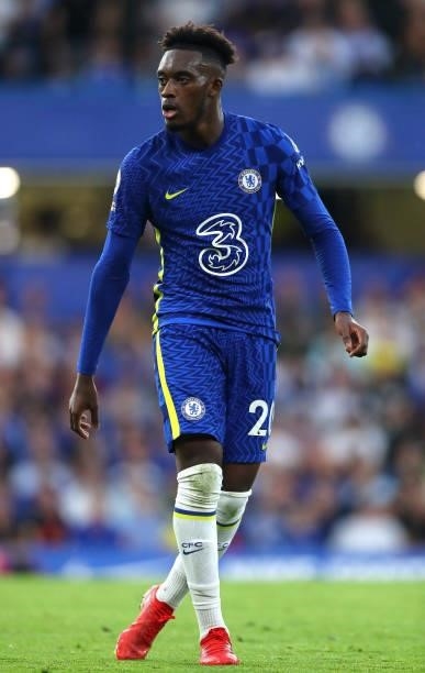 Callum Hudson Odoi of Chelsea FC during the Premier League match between Chelsea and Aston Villa at Stamford Bridge on September 11, 2021 in London,...