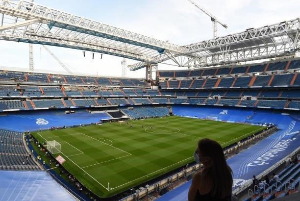 General View of the Santiago Bernabeu stadium ahead of the La Liga Santander match between Real Madrid CF and RC Celta de Vigo at Estadio Santiago...