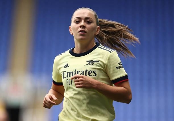 Katie McCabe of Arsenal looks on during the Barclays FA Women's Super League match between Reading Women and Arsenal Women at Select Car Leasing...