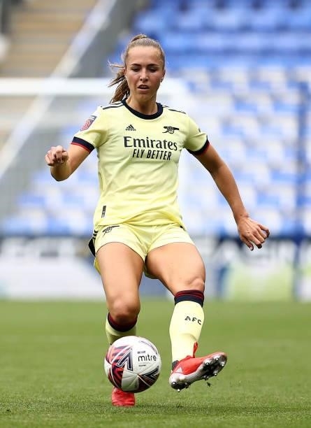 Katie McCabe of Arsenal looks on during the Barclays FA Women's Super League match between Reading Women and Arsenal Women at Select Car Leasing...