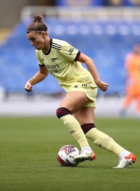 Steph Catley of Arsenal controls the ball during the Barclays FA Women's Super League match between Reading Women and Arsenal Women at Select Car...