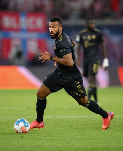 Eric Maxim Choupo-Moting of FC Bayern München controls the ball during the Bundesliga match between RB Leipzig and FC Bayern München at Red Bull...