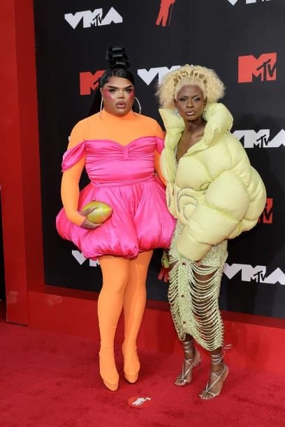 Kandy Muse and Symone attends the 2021 MTV Video Music Awards at Barclays Center on September 12, 2021 in the Brooklyn borough of New York City.