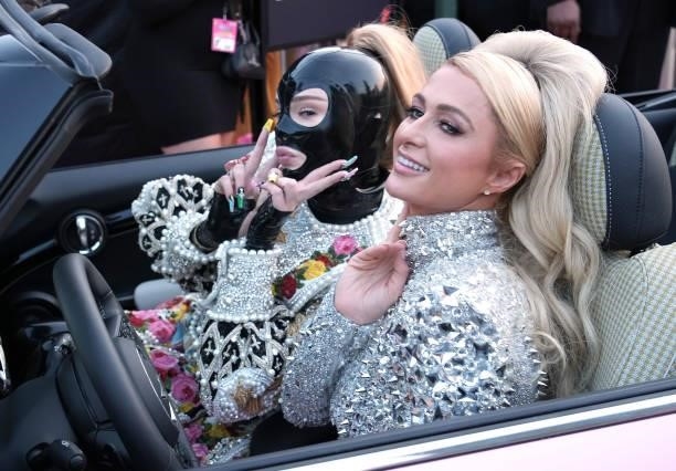Kim Petras and Paris Hilton attend the 2021 MTV Video Music Awards at Barclays Center on September 12, 2021 in the Brooklyn borough of New York City.