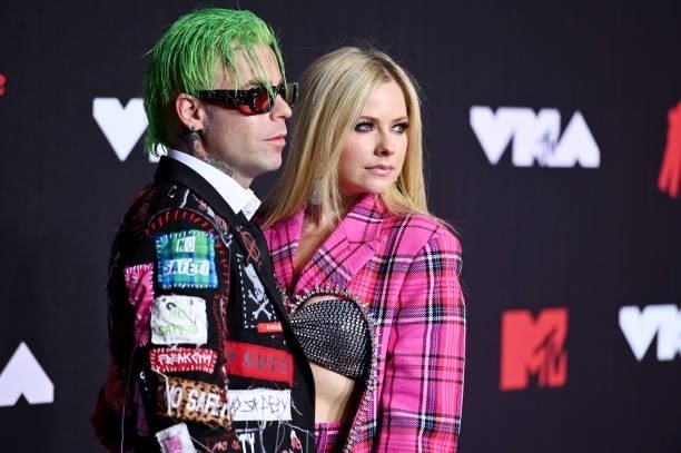 Mod Sun and Avril Lavigne attend the 2021 MTV Video Music Awards at Barclays Center on September 12, 2021 in the Brooklyn borough of New York City.