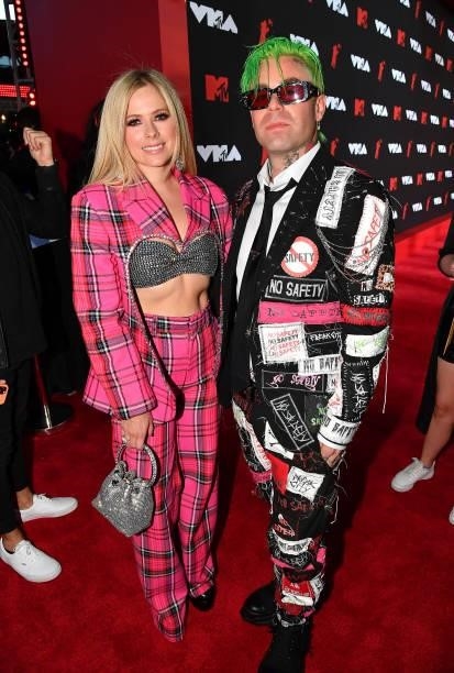 Avril Lavigne and Mod Sun attend the 2021 MTV Video Music Awards at Barclays Center on September 12, 2021 in the Brooklyn borough of New York City.