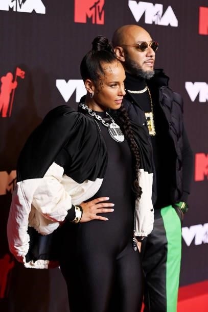 Alicia Keys and Swizz Beatz attend the 2021 MTV Video Music Awards at Barclays Center on September 12, 2021 in the Brooklyn borough of New York City.