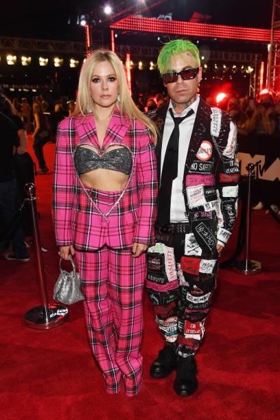Avril Lavigne and Mod Sun attend the 2021 MTV Video Music Awards at Barclays Center on September 12, 2021 in the Brooklyn borough of New York City.