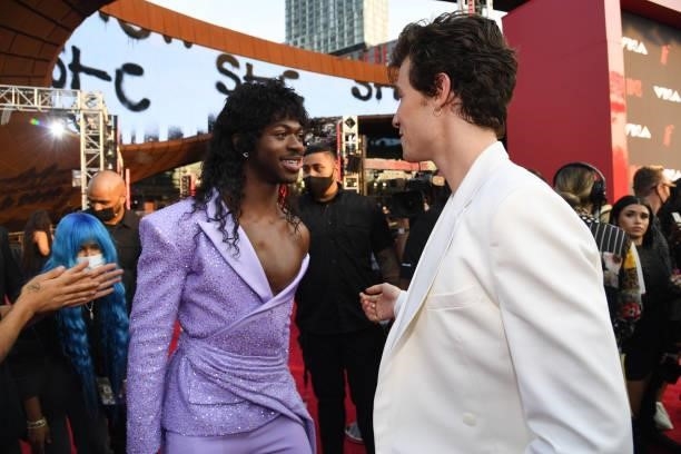 Lil Nas X and Shawn Mendes attend the 2021 MTV Video Music Awards at Barclays Center on September 12, 2021 in the Brooklyn borough of New York City.