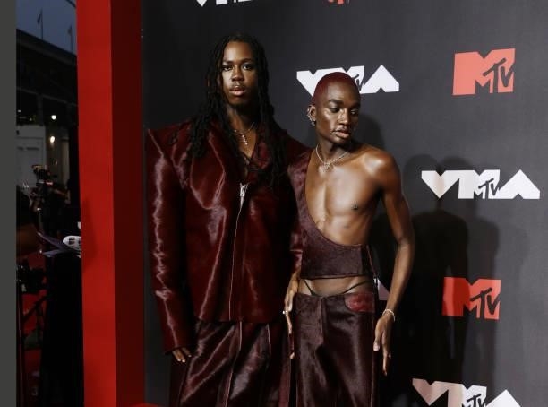 Denzel Dion and Rickey Thompson attend the 2021 MTV Video Music Awards at Barclays Center on September 12, 2021 in the Brooklyn borough of New York...