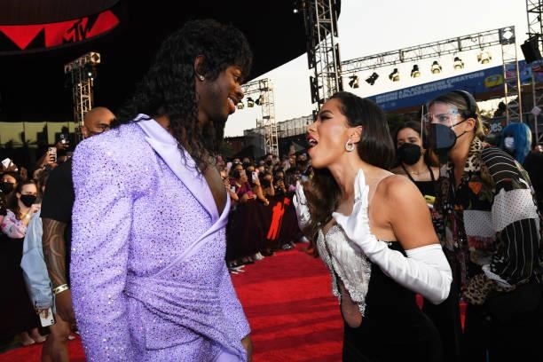 Lil Nas X and Anitta attend the 2021 MTV Video Music Awards at Barclays Center on September 12, 2021 in the Brooklyn borough of New York City.
