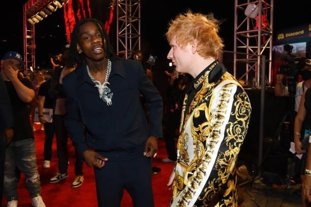 Iann Dior and Ed Sheeran attend the 2021 MTV Video Music Awards at Barclays Center on September 12, 2021 in the Brooklyn borough of New York City.