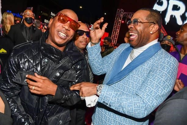 Ja Rule and Busta Rhymes attend the 2021 MTV Video Music Awards at Barclays Center on September 12, 2021 in the Brooklyn borough of New York City.