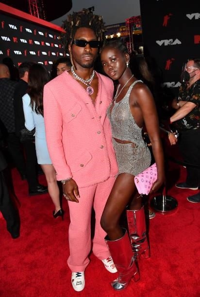 SAINt JHN and guest attend the 2021 MTV Video Music Awards at Barclays Center on September 12, 2021 in the Brooklyn borough of New York City.