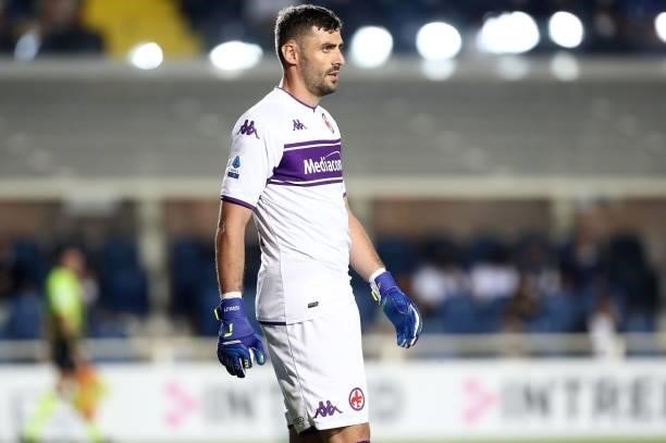Pietro Terracciano of ACF Fiorentina looks on during the Serie A match between Atalanta BC and ACF Fiorentina at Gewiss Stadium on September 11, 2021...