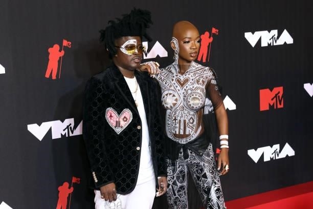 Laolu and guest attend the 2021 MTV Video Music Awards at Barclays Center on September 12, 2021 in the Brooklyn borough of New York City.