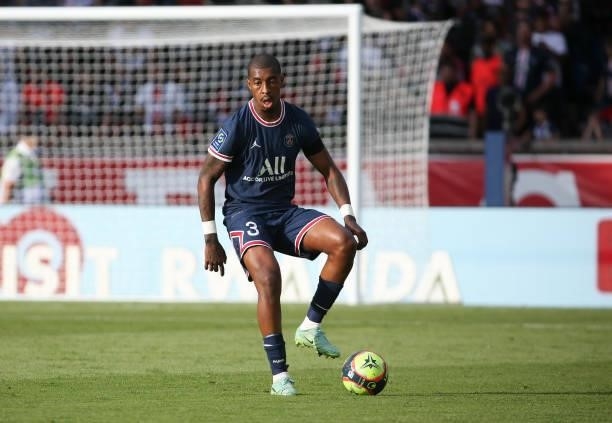 Presnel Kimpembe of PSG during the Ligue 1 Uber Eats match between Paris Saint-Germain and Clermont Foot 63 at Parc des Princes on September 11, 2021...