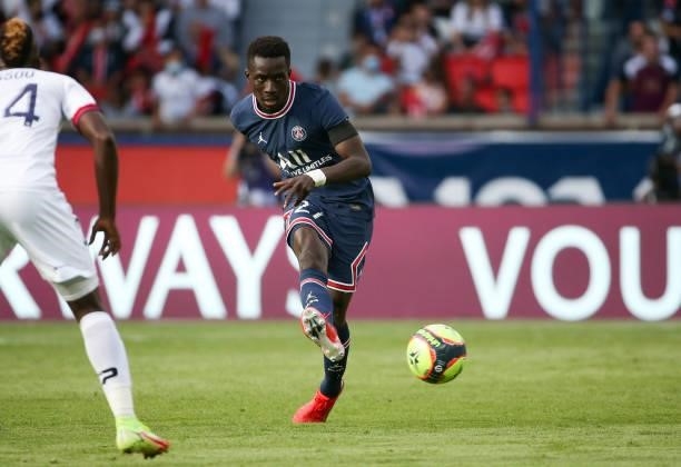 Idrissa Gueye Gana of PSG during the Ligue 1 Uber Eats match between Paris Saint-Germain and Clermont Foot 63 at Parc des Princes on September 11,...