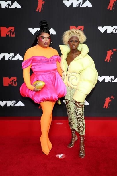 Kandy Muse and Symone attend the 2021 MTV Video Music Awards at Barclays Center on September 12, 2021 in the Brooklyn borough of New York City.