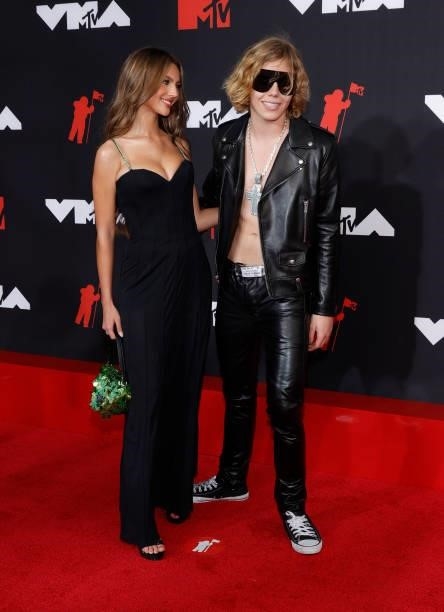 Katarina Deme and The Kid LAROI attend the 2021 MTV Video Music Awards at Barclays Center on September 12, 2021 in the Brooklyn borough of New York...