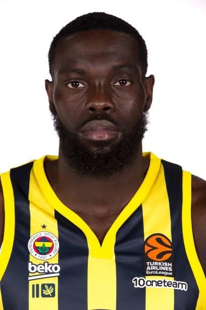 Marial Shayok, #3 poses during the 2021/2022 Turkish Airlines EuroLeague Media Day of Fenerbahce Beko Istanbul at Ulker Sports Arena on September 13,...