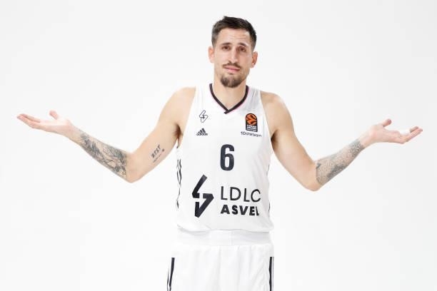 Paul Lacombe, #6 poses during the 2021/2022 Turkish Airlines EuroLeague Media Day of LDLC Asvel Villeurbanne at The Astroballe on September 13, 2021...