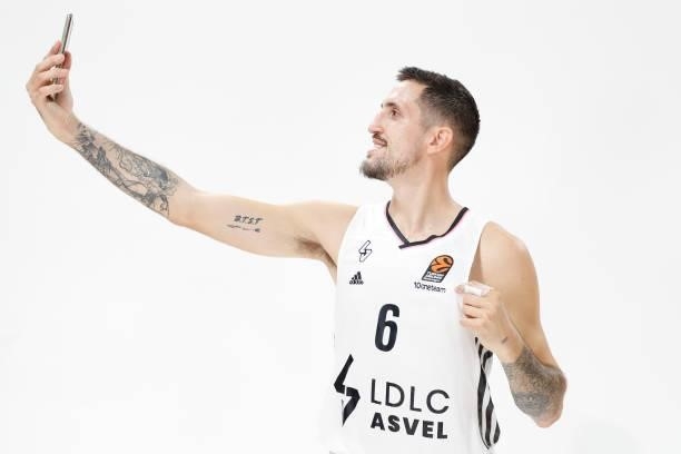 Paul Lacombe, #6 poses during the 2021/2022 Turkish Airlines EuroLeague Media Day of LDLC Asvel Villeurbanne at The Astroballe on September 13, 2021...