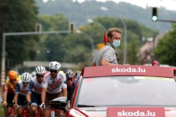 Andy Schleck of Luxembourg race director gives the official stage start during the 81st Skoda-Tour De Luxembourg 2021, Stage 1 a 140km stage from...