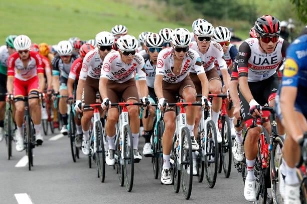 Benoit Cosnefroy of France and AG2R Citröen Team with teammates compete during the 81st Skoda-Tour De Luxembourg 2021, Stage 1 a 140km stage from...