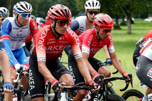 Dayer Uberney Quintana Rojas of Colombia and Nairo Alexander Quintana Rojas of Colombia and Team Arkéa - Samsic compete during the 81st Skoda-Tour De...
