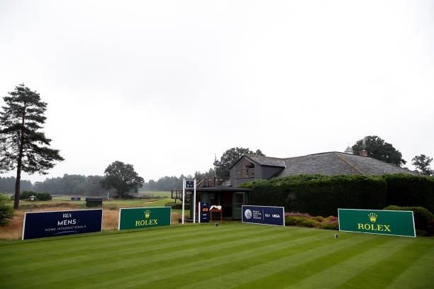 View of the 1st tee during the R&A Mens's Home International previews at Hankley Common on September 14, 2021 in Tilford, England.