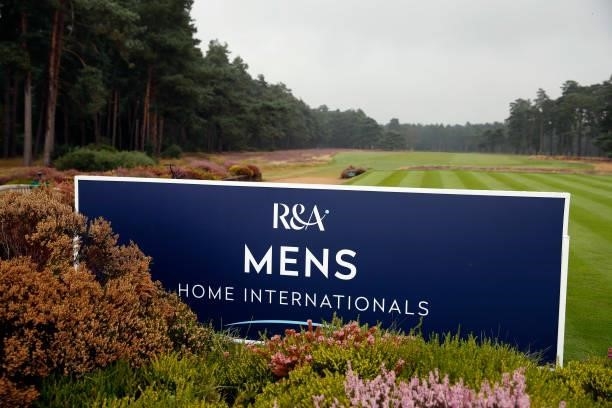 View of the 1st tee during the R&A Mens's Home International previews at Hankley Common on September 14, 2021 in Tilford, England.