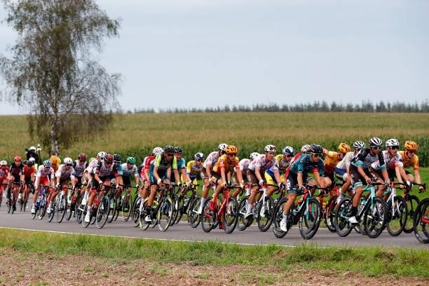 General view of the peloton competing during the 81st Skoda-Tour De Luxembourg 2021, Stage 1 a 140km stage from Luxembourg to Luxembourg-Kirchberg...