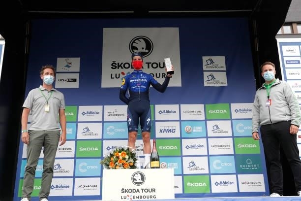 João Almeida of Portugal and Team Deceuninck - Quick-Step celebrates at podium as stage winner during the 81st Skoda-Tour De Luxembourg 2021, Stage 1...