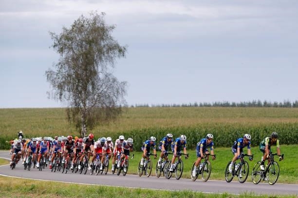 João Almeida of Portugal and Team Deceuninck - Quick-Step and a general view of the peloton competing during the 81st Skoda-Tour De Luxembourg 2021,...