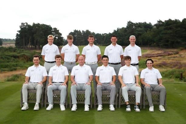 Team Scotland during the R&A Mens's Home International previews at Hankley Common on September 14, 2021 in Tilford, England.