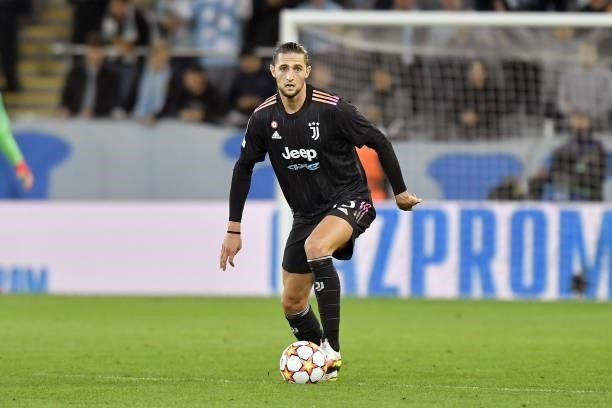 Adrien Rabiot of Juventus in action during the UEFA Champions League group H match between Malmo FF and Juventus at Eleda Stadium on September 14,...
