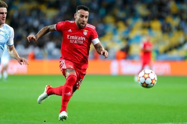 Nicolas Otamendi of Benfica during the UEFA Champions League match between FC Dynamo Kiev and SL Benfica at NSC Olimpiyskyi on September 14, 2021 in...